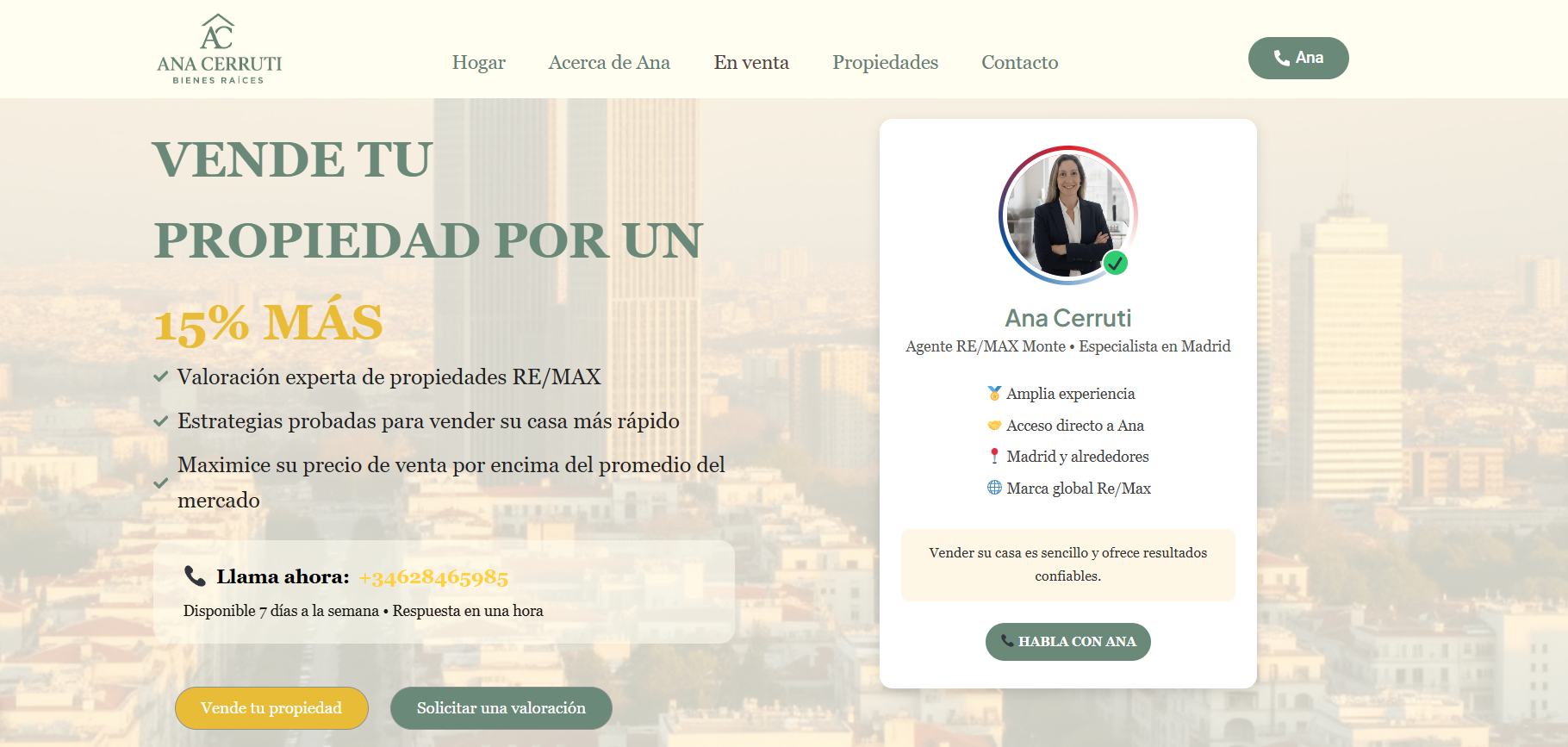 RE/MAX Ana Cerruti real estate website