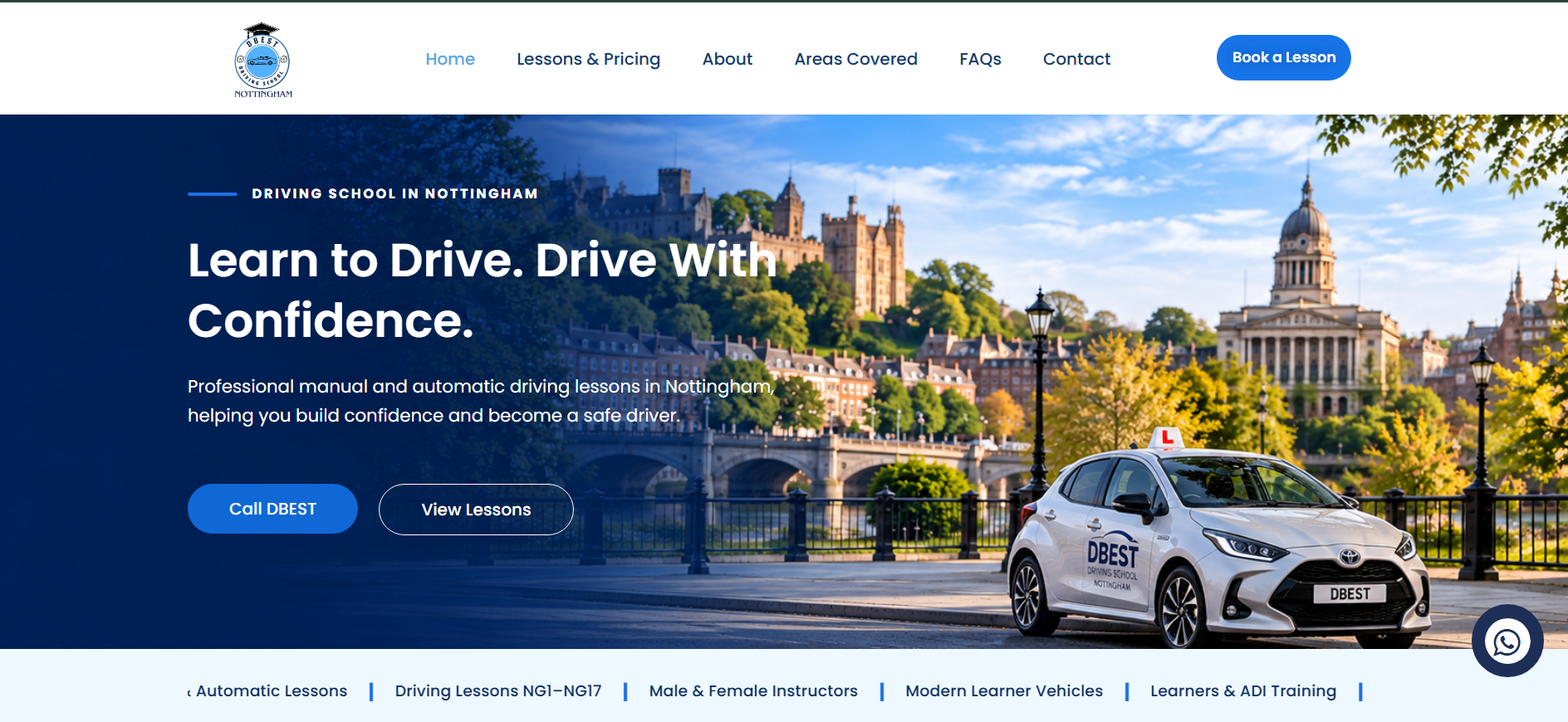 DBEST Driving School website